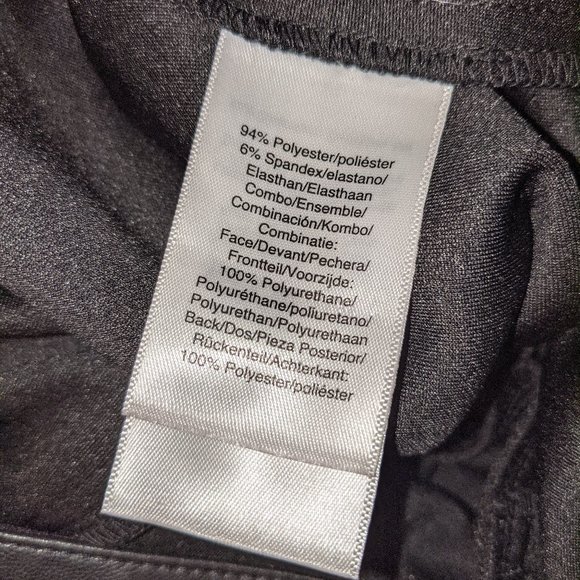 DKNY Black Pants with Faux Leather Waist Band - Picture 6 of 6